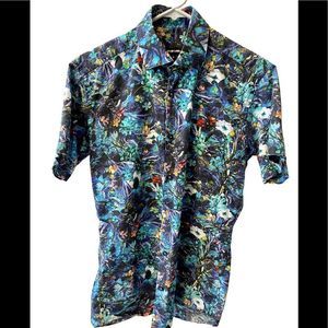 JARED Lang, Short sleeve button up, size small, flower print